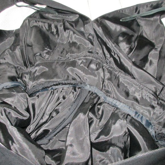 VINTAGE 70s JUMPSUIT PANTS BLACK WIDE LEG DISCO PALAZZO SEQUIN WAIST  28 Small - Picture 8 of 15